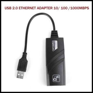 USB 2.0 to 10/100/1000Mbps Gigabit Ethernet LAN Adapter  