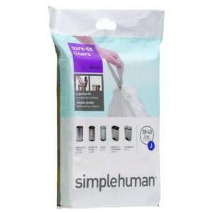  Simplehuman CW0169 Sure Fit Trash Bag Liner J