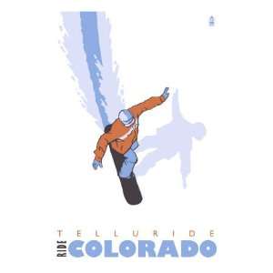  Telluride, Colorado, Snowboard Stylized Premium Poster 