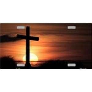 Cross Sunrise Full Color Photography License Plate Tags Tags Plate Tag 