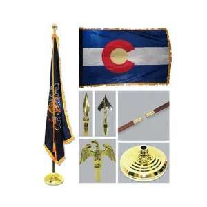  Colorado 3ft x 5ft Flag Flagpole Base and Tassel Patio 