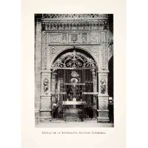  1909 Print Capilla Anunciacion Cathedral Siguenza 