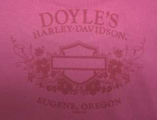 DOYLES DEALER OREGON HARLEY WOMENS FOIL B&S T SHIRTS  