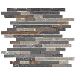  Sierra Piano Wisp 12 x 11 3/4 Inch Glass and Stone Mosaic Wall Tile 