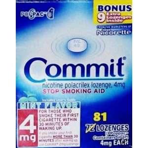  Commit 4mg MINT 72+ 9 Bonus Lozenges (exp 08/09) Health 