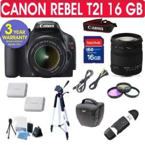  Canon Rebel T2i + Sigma 18 200mm Lens + 16 GB Memory 