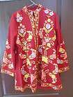 Kashmir Coat cashmere Embroidered wool Jacket 40 Red