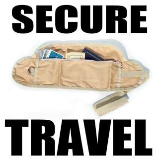 Coghlans Money Belt Travel Waist Bag Pocket Passport Pouch Brown 