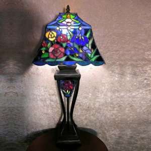  24 Floral Table Lamp Tiffany Style with Lighted Base 