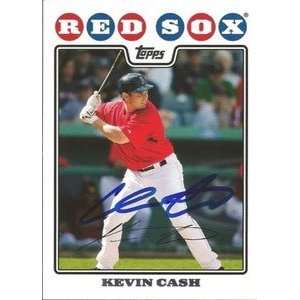    Kevin Cash Signed Boston Red Sox 2008 Topps Card