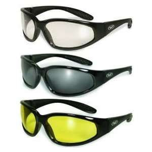Sunglasses Clear Smoked Yellow Tinted Lens Safety Glasses Hunting 