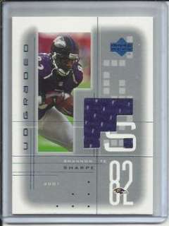 Shannon Sharpe 2001 UD Graded Game Used Jersey  
