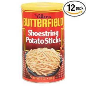 Butterfield Shoestring Potato Sticks, 7 Ounce Cans (Pack of 12 
