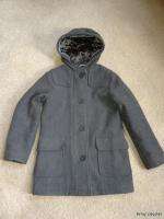 GAP Girls Size 8 Wool blend COAT Jacket Peacoat GRAY Winter Great 