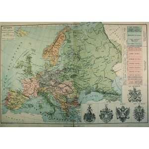  Leroy map of Europe   Political (1885)