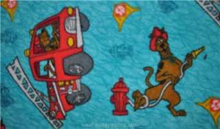 HALF YARD Scooby Doo Fireman Fire Hydrant Truck CRANSTON 60 Fleece 