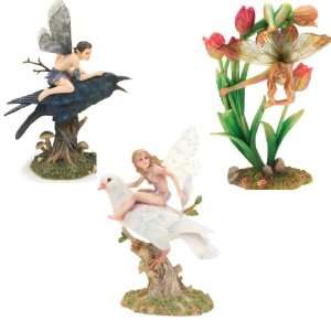 Sheila Wolk Fairy Figurines Set of 3 ~ Dusk SW41050, Dawn SW41060, The 