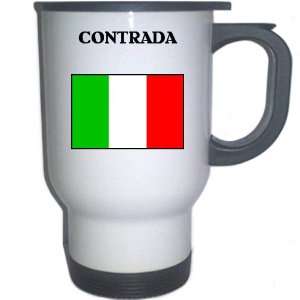  Italy (Italia)   CONTRADA White Stainless Steel Mug 