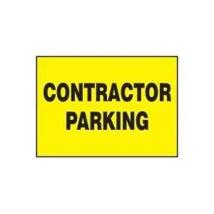  10X14 CONTRACTOR PARKING BK/YL 10X14 Sign
