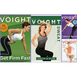  Karen Voight 4 DVD Fitness Set GET FIRM FAST; QUICK 