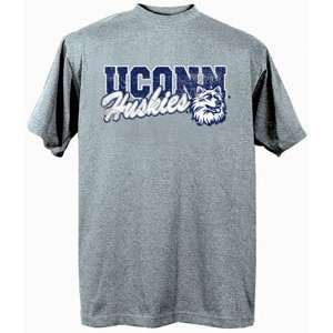   UCONN NCAA Dark Ash Short Sleeve T Shirt Large