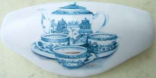Ceramic Cabinet Drawer Pull Blue Willow Tea set  