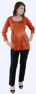 Long sleeve orange maternity set with design s m l x  