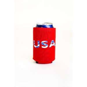  Neoprene Can Cooly with Hat Trick Opener attached/USA logo 