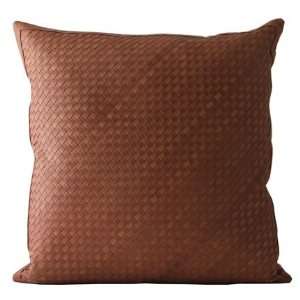  Lance Wovens Watercolor Walnut Leather Pillow