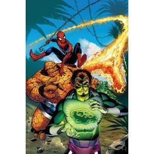 Spider Man Family #7 Cover Spider Man, Thing, Looter and Human Torch 