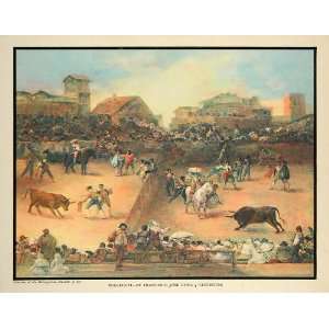 1930 Print Bullfight Corrida de Toros Francisco Goya   Original Print 