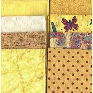  Shades of Yellow Fat Quarter Assortment By The Each Arts 