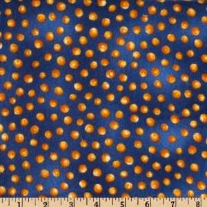  44 Wide Cherry Jubilee Flannel Small Dots Navy Fabric By 
