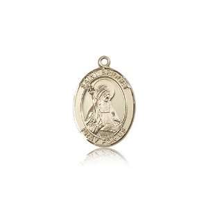   Gift 14K Solid Yellow Gold St. Bridget Of Sweden Medal 3/4 X 1/2 Inch