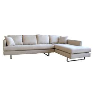   Off White Fabric TD7814 KF 08 2 Piece Sectional Set
