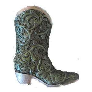  Cowboy Boot Ornament   Flashy Feet Sage Swirl