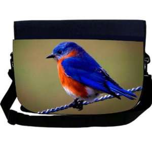  Blue and Orange Bird NEOPRENE Laptop Sleeve Bag Messenger 
