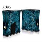 xbox 360 SLIM skin decal vinyl Fantasy Blue Dragon Cool