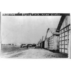  Flying field near Berlin,Germany,1912,airplane,sheds 