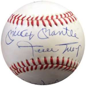 500 HR Club Autographed Baseball (11 Signatures) Mantle Williams PSA 