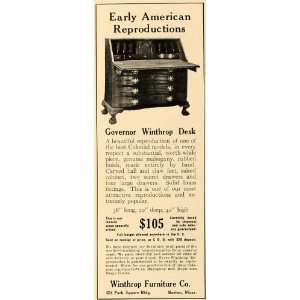  1926 Ad Governor Winthrop Desk Furniture Company Wood 