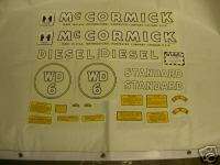 IHC Mc Cormick WD6 Tractor Decal Set  