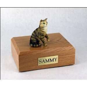   635 Shorthair, Brown Tabby   Sitting Cat Cremation Urn