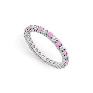  Elite Jewelry 6295176 Pink Sapphire and Diamond Eternity 