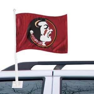  NCAA Florida State Seminoles (FSU) Garnet Car Flag 