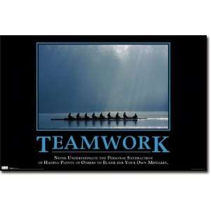  Teamwork Rowing Crew Motivational Sports Humour Poster 22 
