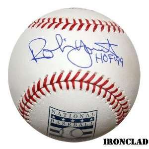 Robin Yount Signed Baseball   HOF Logo w HOF 99 Insc.   Autographed 