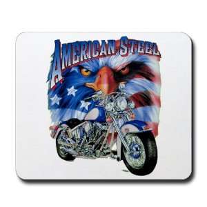  Mousepad (Mouse Pad) American Steel Eagle US Flag and 