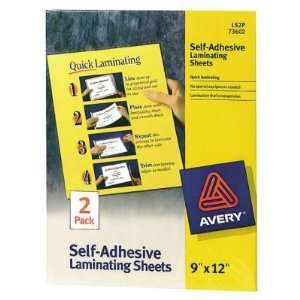  Avery Self Adhesive Laminating Sheets (73602) Office 