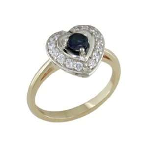    Crysthel   size 11.00 14K Gold Sapphire & Diamond Ring Jewelry